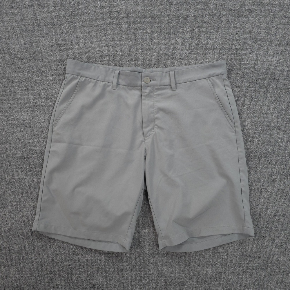 Primo Shorts Mens 36 Gray 9" Stretch Chino Casual Golf Performance Athletic
